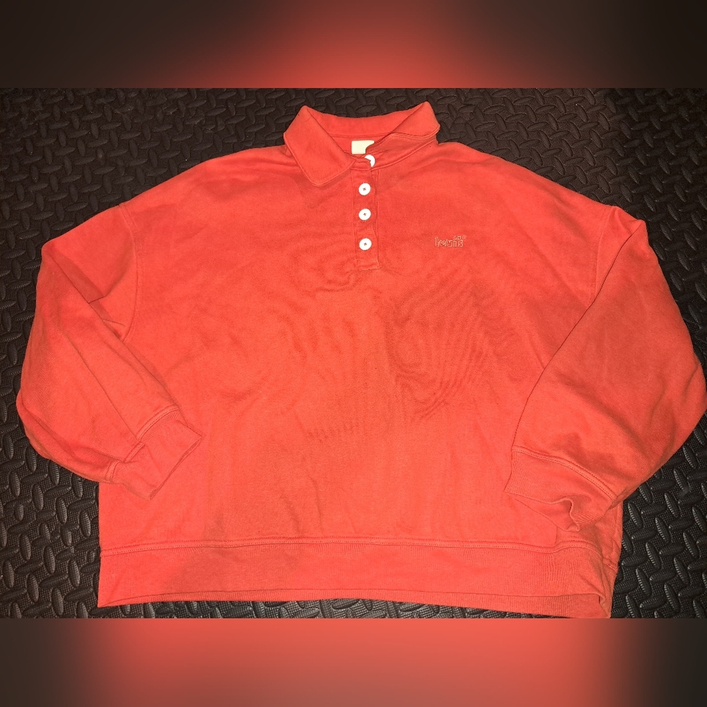 Levis collared 1/4 button up sweater